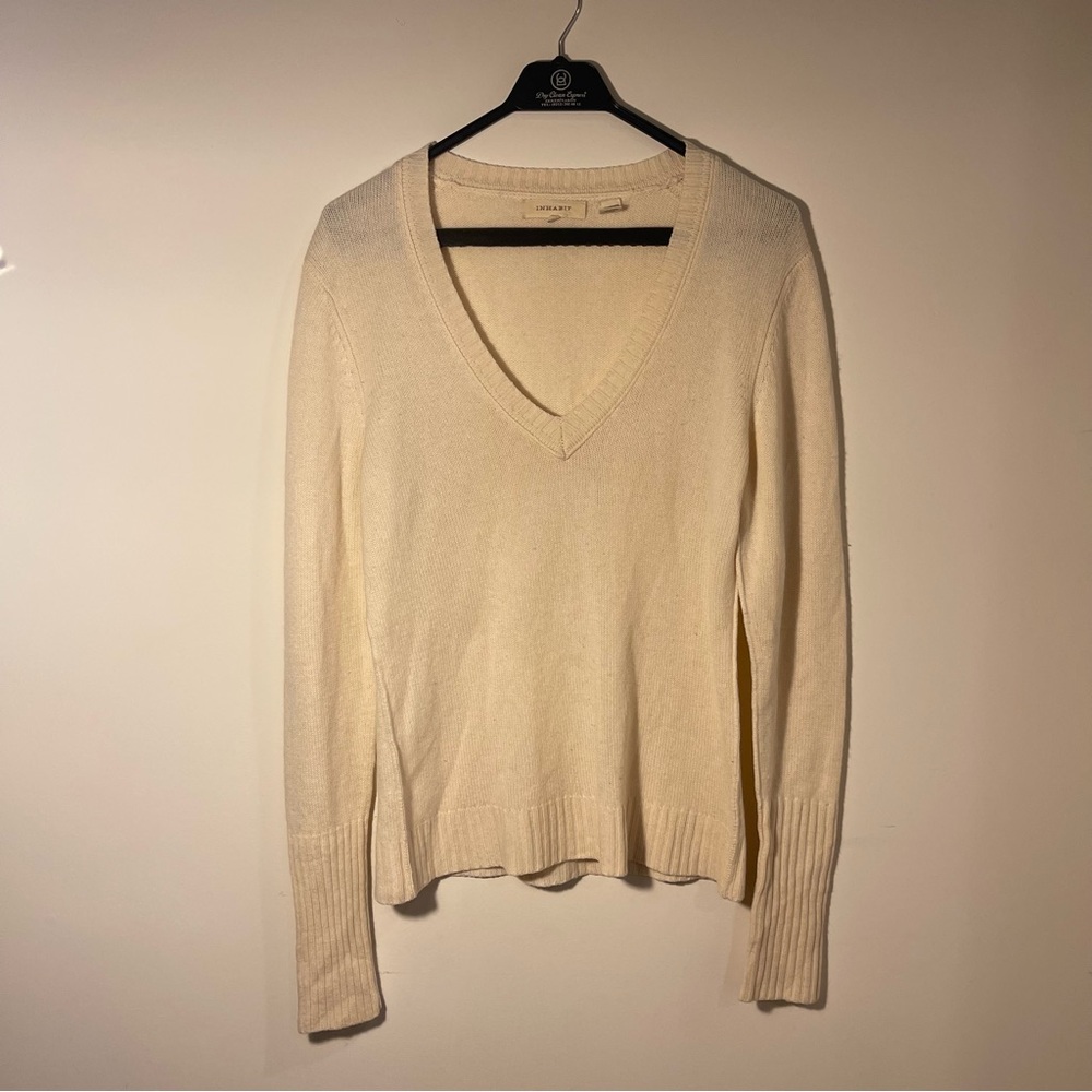 Inhabit Cashmere Cream Sweater